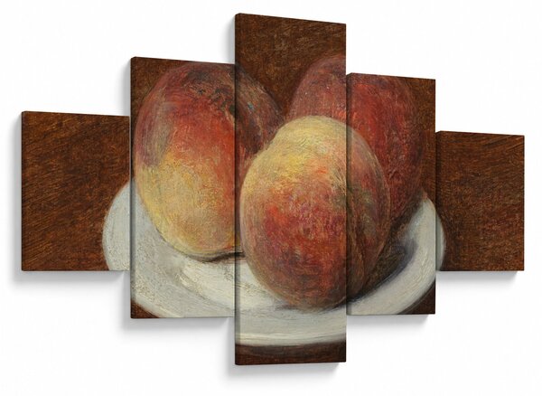 Obraz - Henri Fantin-Latour, Three Peaches on a Plate, reprodukce (125x70 cm)