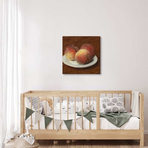 Obraz - Henri Fantin-Latour, Three Peaches on a Plate, reprodukce (30x30 cm)