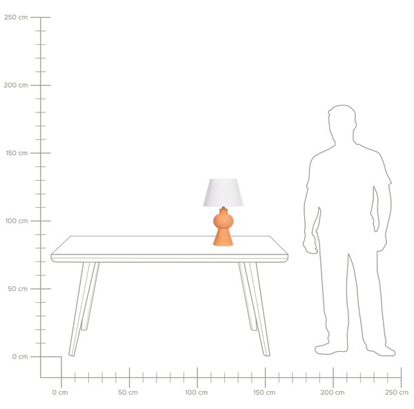 Stolní lampa FABILOS Keramika Oranžová