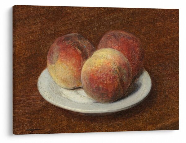 Obraz - Henri Fantin-Latour, Three Peaches on a Plate, reprodukce (70x50 cm)