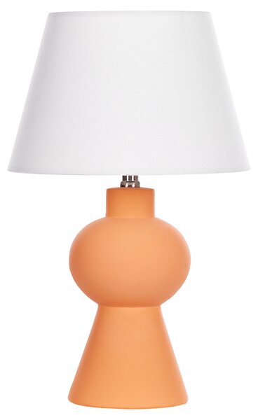 Keramická stolní lampa oranžová FABILOS
