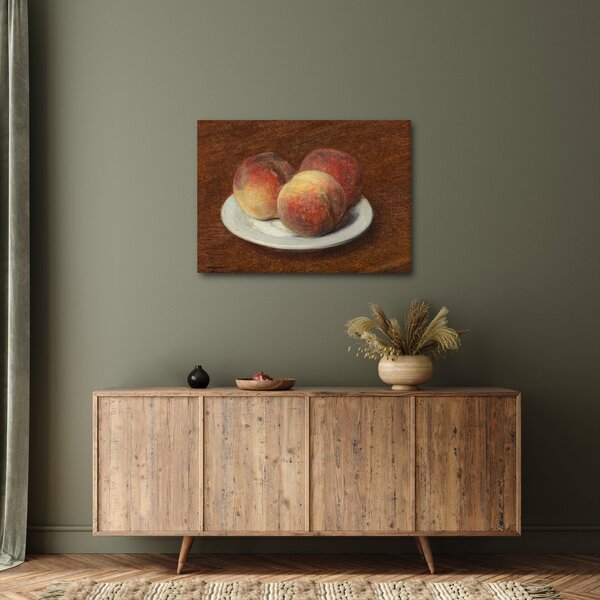 Obraz - Henri Fantin-Latour, Three Peaches on a Plate, reprodukce (70x50 cm)