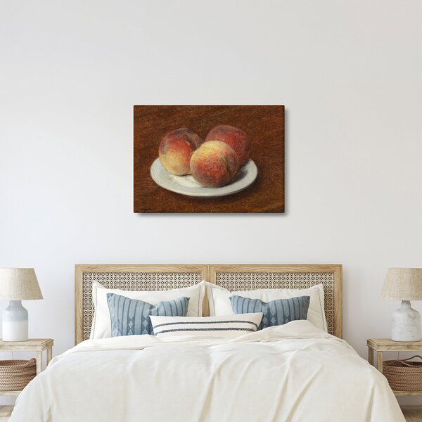 Obraz - Henri Fantin-Latour, Three Peaches on a Plate, reprodukce (70x50 cm)