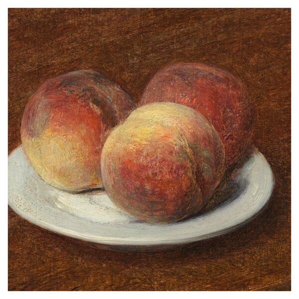 Obraz - Henri Fantin-Latour, Three Peaches on a Plate, reprodukce (30x30 cm)