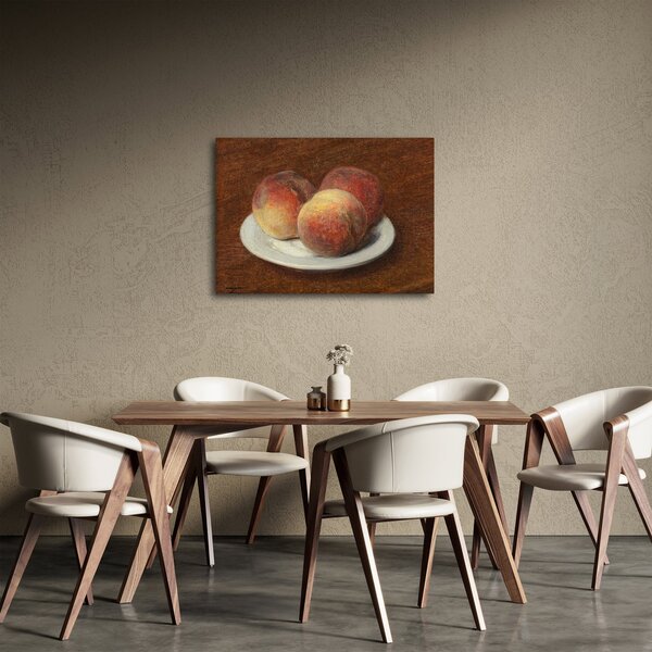 Obraz - Henri Fantin-Latour, Three Peaches on a Plate, reprodukce (70x50 cm)