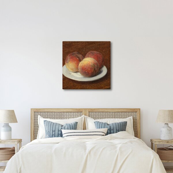 Obraz - Henri Fantin-Latour, Three Peaches on a Plate, reprodukce (30x30 cm)