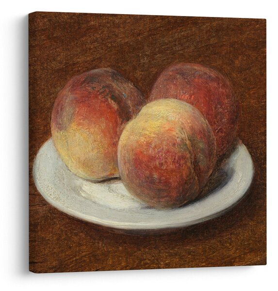 Obraz - Henri Fantin-Latour, Three Peaches on a Plate, reprodukce (30x30 cm)