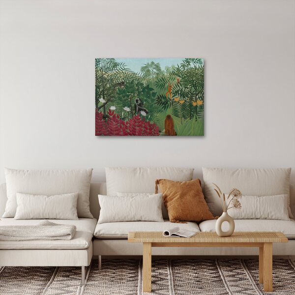 Obraz - Henri Rousseau, Tropical Forest with Monkeys, reprodukce (70x50 cm)