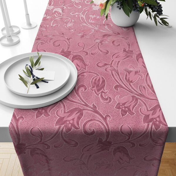Ervi dekorační běhoun na stůl - Sabrina růžová květy