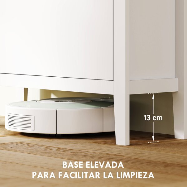 HOMCOM Úzký botník do předsíně s 2 skládacími zásuvkami, nastavitelnými policemi a PU úchopy pro 14 párů bot 80x24x95,5 cm Bílý | Aosom
