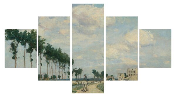 Obraz - Johan Barthold Jongkind, The Towpath, reprodukce (125x70 cm)