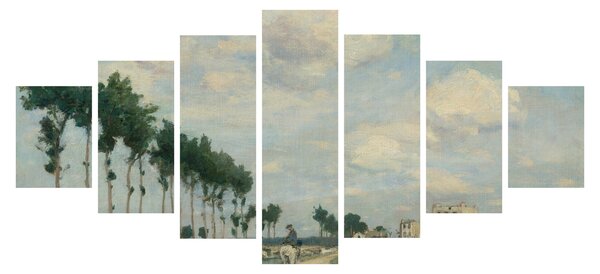 Obraz - Johan Barthold Jongkind, The Towpath, reprodukce (210x100 cm)