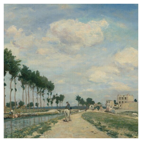 Obraz - Johan Barthold Jongkind, The Towpath, reprodukce (30x30 cm)