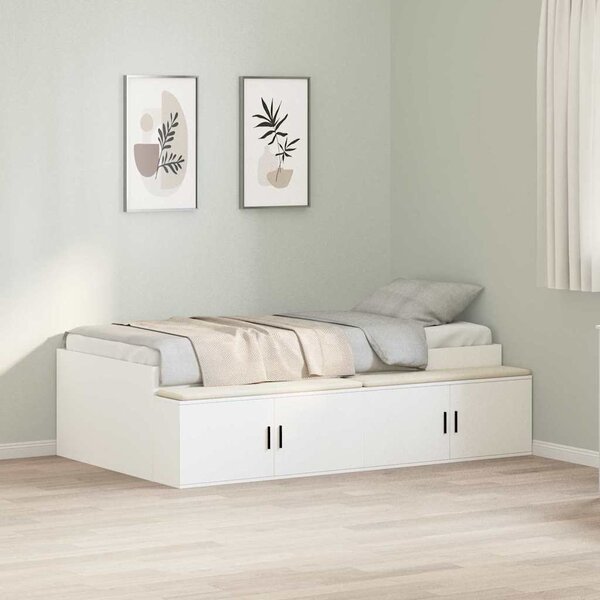Rám postele se zásuvkou Bílá 90 x 200 cm Kompozitní dřevo 3335189