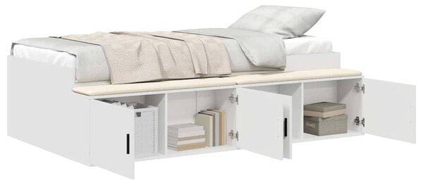Rám postele se zásuvkou Bílá 90 x 200 cm Kompozitní dřevo 3335189
