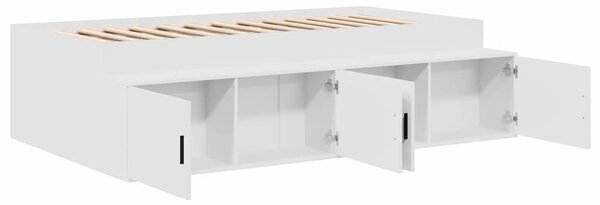 Rám postele se zásuvkou Bílá 90 x 200 cm Kompozitní dřevo 3335189
