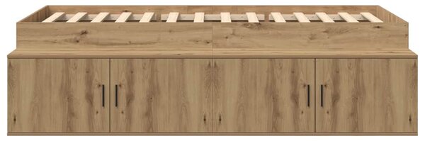 Rám postele Artisanový dub 90 x 200 cm Kompozitní dřevo 3335196