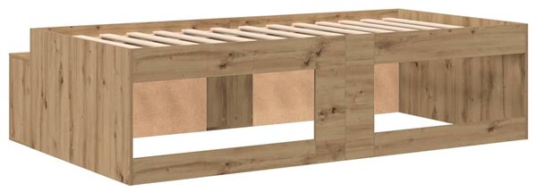 Rám postele Artisanový dub 90 x 200 cm Kompozitní dřevo 3335196