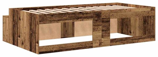 Rám postele se dveřmi Staré dřevo 90 x 200 cm Kompozitní dřevo 3335195