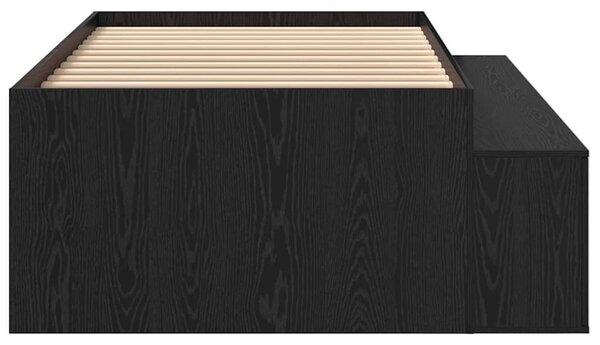 Rám postele se zásuvkou Černý dub 90 x 200 cm Kompozitní dřevo 3335190