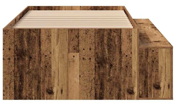 Rám postele se dveřmi Staré dřevo 90 x 200 cm Kompozitní dřevo 3335195