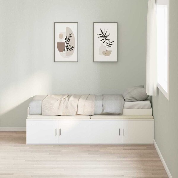 Rám postele se zásuvkou Bílá 90 x 200 cm Kompozitní dřevo 3335189