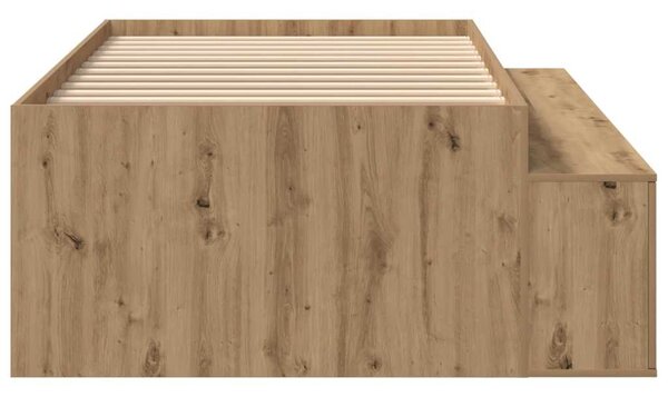 Rám postele Artisanový dub 90 x 200 cm Kompozitní dřevo 3335196