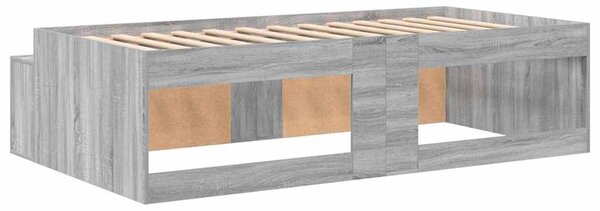 Rám postele se dveřmi Šedá Sonoma 90 x 200 cm Kompozitní dřevo 3335194