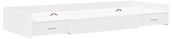 Rám postele se zásuvkou Bílá 90 x 190 cm Kompozitní dřevo 3335245