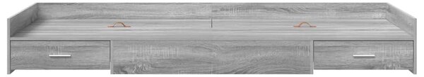 Rám postele s čelo Šedá Sonoma 75 x 190 cm Kompozitní dřevo 3335258