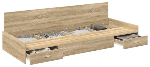Rám postele se zásuvkou Sonoma dub 75 x 190 cm Kompozitní dřevo 3335255
