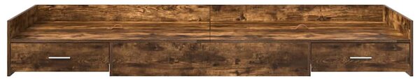Rám postele s čelo Kouřový dub 75 x 190 cm Kompozitní dřevo 3335257