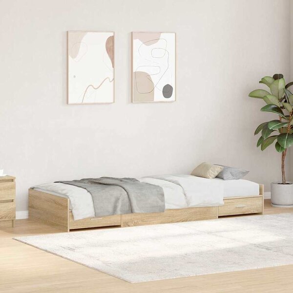 Rám postele se zásuvkou Sonoma dub 75 x 190 cm Kompozitní dřevo 3335255