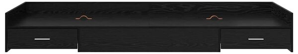 Rám postele se zásuvkou Černý dub 75 x 190 cm Kompozitní dřevo 3335254