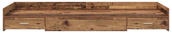 Rám postele s čelo Staré dřevo 80 x 200 cm Kompozitní dřevo 3335243