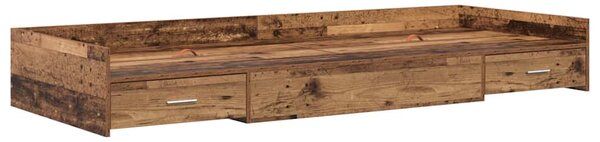 Rám postele s čelo Staré dřevo 80 x 200 cm Kompozitní dřevo 3335243