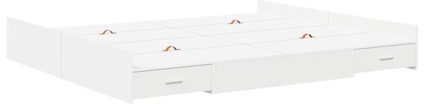 Rám postele s úložným prostorem se zásuvkou Bílá 180 x 200 cm 3335269