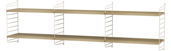 String sestava, Dřevěné prvky jasan, Kovové prvky bílá String