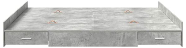 Rám postele s úložným prostorem Betonově šedá 180 x 200 cm 3335272