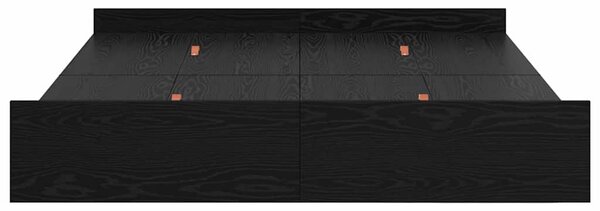 Rám postele s úložným prostorem s čelo Černý dub 140 x 190 cm 3335310