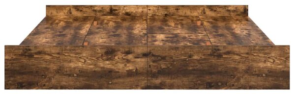 Rám postele s úložným prostorem s čelo Kouřový dub 200 x 200 cm 3335265