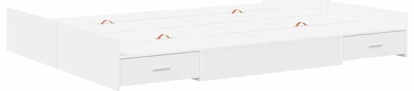 Rám postele s úložným prostorem se zásuvkou Bílá 140 x 200 cm 3335293