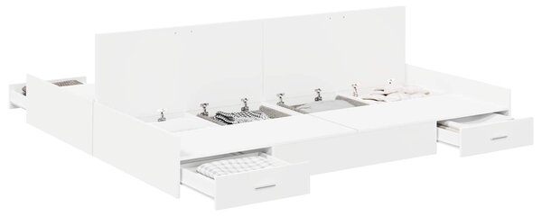 Rám postele s úložným prostorem se zásuvkou Bílá 180 x 200 cm 3335269