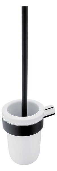 WC štětka v keramické nádobě, nástěnný držák a rukojeť černý mat NIMCO NAVA NA 28094KU-b