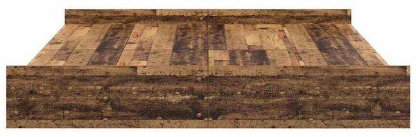 Rám postele s úložným prostorem s čelo Staré dřevo 200 x 200 cm 3335267