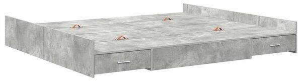 Rám postele s úložným prostorem Betonově šedá 180 x 200 cm 3335272