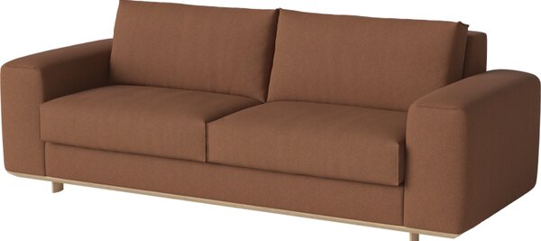 Gest 2,5 sofa, Čalounění NANTES Blue Grey, Podnož Bělený dub Bolia