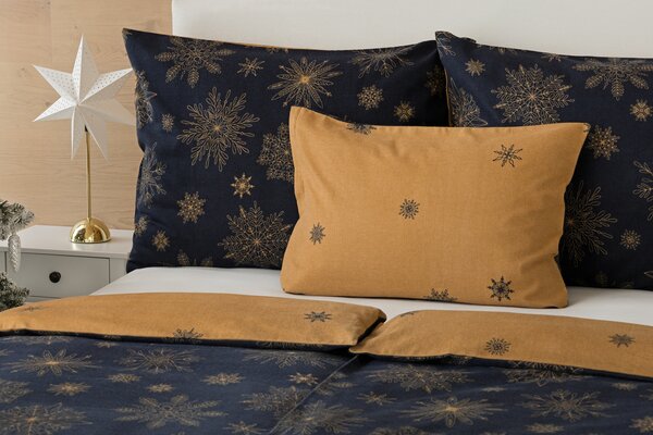 Povlečení Gold Christmas Bavlna deluxe 1x 140/220, 1x 70/90