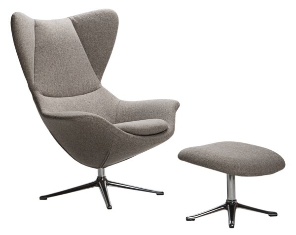 Stilo, Čalounění Copparo 1460 Sandy Beige, Podnož leštěný hliník, Typ Podnožka THECA
