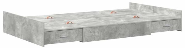 Rám postele s úložným prostorem Betonově šedá 120 x 190 cm 3335328